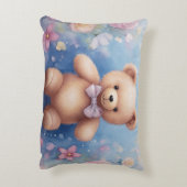 Waterverf Teddy Bear Kussen cadeau botanische cade (Achterkant (Verticaal))
