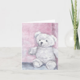Waterverf Teddy Bear Note Cards, Blank Interior Kaart