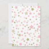 Waterverf Teddy Bear Pink Gold Girls Kaart (Achterkant)