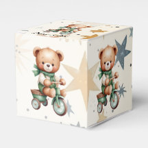 Waterverf Teddy Bear Sterren Groene Fietsfeest