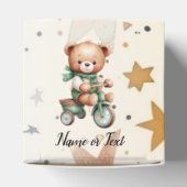 Waterverf Teddy Bear Sterren Groene Fietsfeest Bedankdoosjes (Bovenkant)