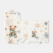 Waterverf Teddy Bear Sterren Groene Fietsfeest Bedankdoosjes (Uitgevouwen)