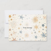 Waterverf Teddy Bear Sterren Groene Fietsfeest Bedankkaart (Achterkant)