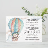 Waterverf Teddy Bear | Virtueel Baby shower Kaart (Staand voorkant)