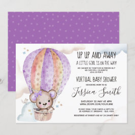 Waterverf Teddy Bear | Virtueel Baby shower Kaart