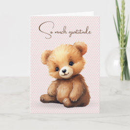 Waterverf Teddy Bear Vriendschap Kaart