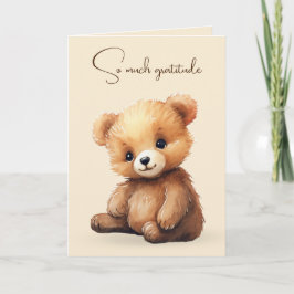 Waterverf Teddy Bear Vriendschap Kaart