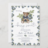 Waterverf  Teddy Berry Zoet baby shower Kaart (Voorkant)