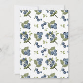 Waterverf  Teddy Berry Zoet baby shower Kaart (Achterkant)