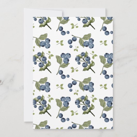 Waterverf  Teddy Berry Zoet baby shower Kaart (Achterkant)