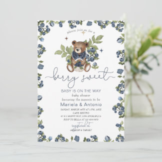 Waterverf Teddy Berry Zoet Baby shower Kaart