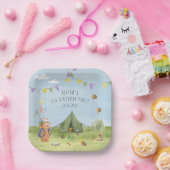 Waterverf teddybeer, avonturenverjaardag papieren bordje (Feest)