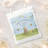 Waterverf teddybeer, avontuurlijk dank je bedankzakje (Geknipt)