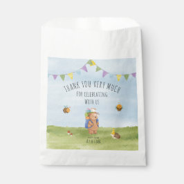 Waterverf teddybeer, avontuurlijk dank je bedankzakje