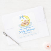 Waterverf Teddybeer Baby shower Bookplate Labels (Envelop)