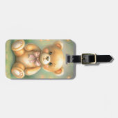 Waterverf teddybeer bagagelabel (Voorkant horizontaal)