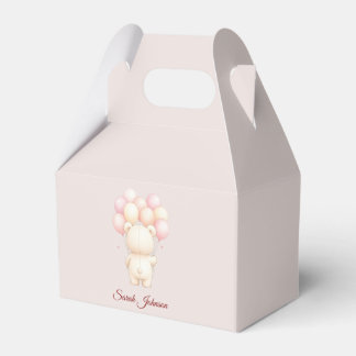 Waterverf Teddybeer Ballonnen Baby Shower Bedankdoosjes