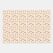 Waterverf teddybeer en verlaat Herfst Inpakpapier Vel (Voorkant 3)