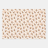 Waterverf teddybeer en verlaat Herfst Inpakpapier Vel (Voorkant 2)