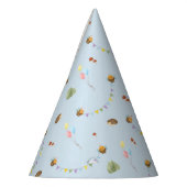 Waterverf teddybeer, feesthoedjes (Links)