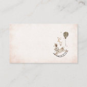 Waterverf teddybeer kinderkamer baby shower informatiekaartje (Achterkant)