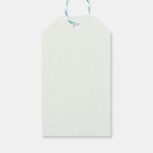 Waterverf teddybeer met saliegroene vlinderdas cadeaulabel (Achterkant)