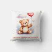 Waterverf Teddybeer Moeder Kussen (Voorkant)