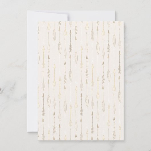 Waterverf Teepee 1e Verjaardag tribal boho Boy Kaart (Achterkant)