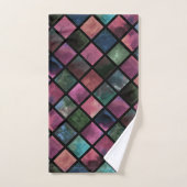 Waterverf, tegels bad handdoek (Handdoek)