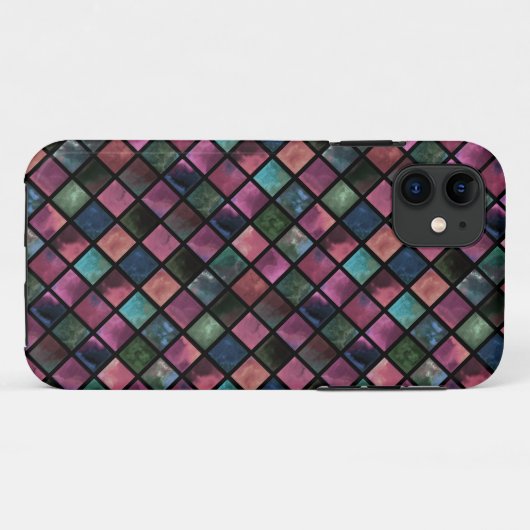 Waterverf, tegels Case-Mate iPhone case (Achterkant (horizontaal))