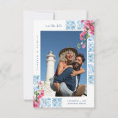 Waterverf Tegels | Griekenland Trouwfoto (Voorkant)