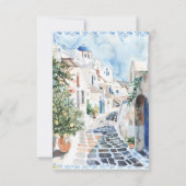 Waterverf Tegels | Griekenland Trouwfoto (Achterkant)