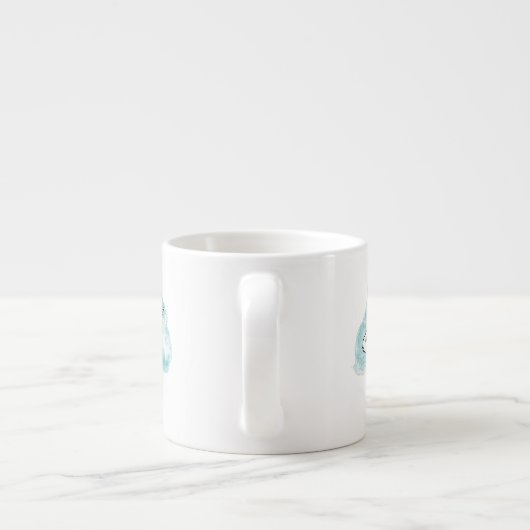 Waterverf Tekening Minnow Fish Espresso Kop (Achterkant)