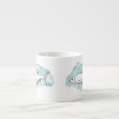 Waterverf Tekening Minnow Fish Espresso Kop (Voorkant)