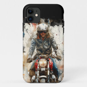 Waterverf tekening MotoBikers Case-Mate iPhone Case