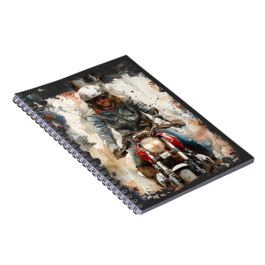 Waterverf tekening MotoBikers Notitieboek (Rechterzijde)