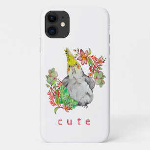 Waterverf tekening van een grappige Corella parrot Case-Mate iPhone Case