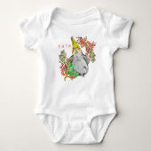 Waterverf tekening van een grappige Corella parrot Romper (Voorkant)