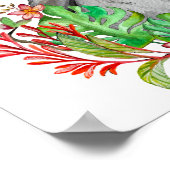 Waterverf tekening van een grappige papegaai in bl poster (Hoek)