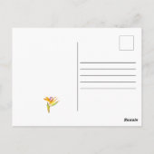 Waterverf tekening van een kaketoe papegaai briefkaart (Achterkant)