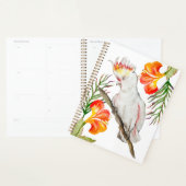 Waterverf tekening van een kaketoe papegaai planner (Display)