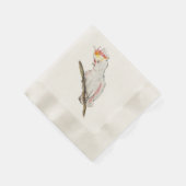 Waterverf tekening van een kaketoe papegaai servet (Hoek)