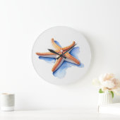 Waterverf Tekening van Starfish Grote Klok (Huis)