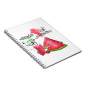 Waterverf tekening van watermeloen en aardbeien notitieboek (Rechterzijde)