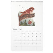 Waterverf Tekeningen vogel Kinderen 6 Kalender (Feb 2027)
