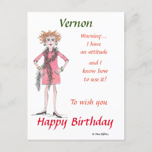 Waterverf tekenvrouw met standvastigheid briefkaart