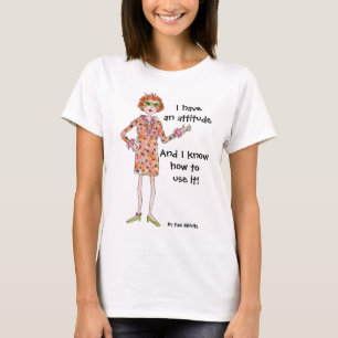 Waterverf tekenvrouw met standvastigheid t-shirt
