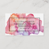 Waterverf tekstblok visitekaartje (Achterkant)