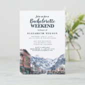 Waterverf Telluride Co Bachelorette Mountain Kaart (Staand voorkant)