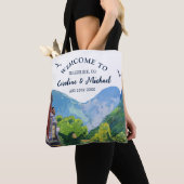 Waterverf Telluride Colorado bruiloft Berg Tote Bag (Dichtbij)